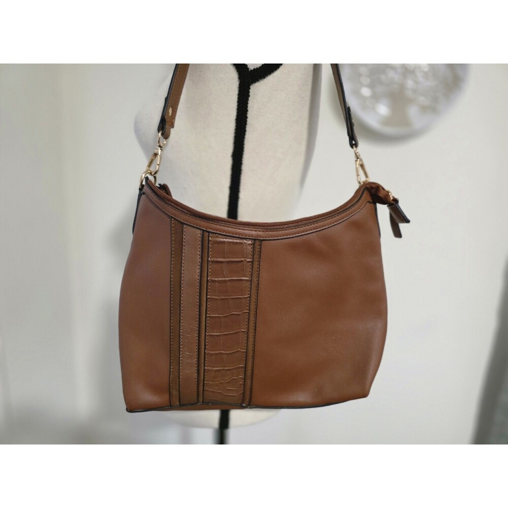DAILY Camel Brown Vegan Leather Purse/Shoulder Bag VGUC